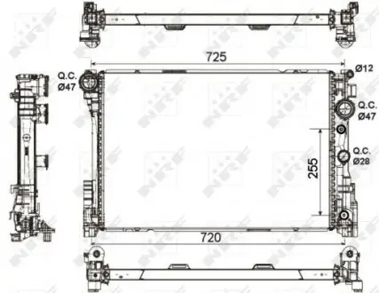 53140 Радіатор NRF підбір по vin на Brocar