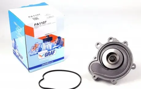 PA1107 Помпа води MB C-class (W203/W204)/E-class (W211/W212)/SLK-class (R171/R172) 1.8 02- (B/B) (6 лоп) GRAF підбір по vin на Brocar