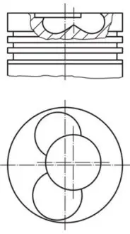 0304000 Поршень ДВЗ Audi. VW 1.9TDi 1Z/AFN =79.5 1.75x2x3 std 1/2cyl 95> MAHLE / KNECHT підбір по vin на Brocar