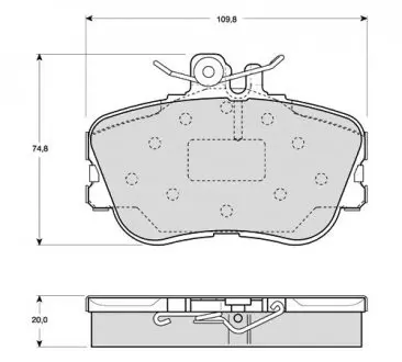 BDS818P Гальмівні колодки дискові STARLINE підбір по vin на Brocar