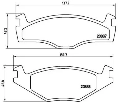 P85005 Гальмівні колодки дискові BREMBO підбір по vin на Brocar