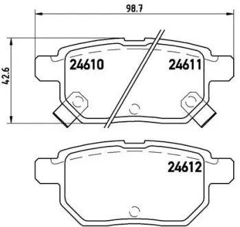 P83083 Тормозные колодки к-кт. BREMBO підбір по vin на Brocar