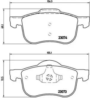 P86016 Тормозные колодки к-кт. BREMBO підбір по vin на Brocar