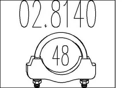 028140 Хомут вихлопної системи MTS підбір по vin на Brocar