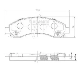 N3600801 Тормозные колодки к-кт. NIPPARTS підбір по vin на Brocar