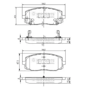 J3600323 Тормозные колодки к-кт. NIPPARTS подбор по vin на Brocar