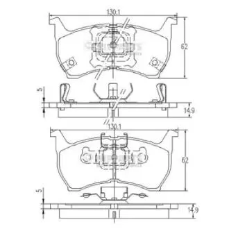 J3603001 Тормозные колодки к-кт. NIPPARTS подбор по vin на Brocar