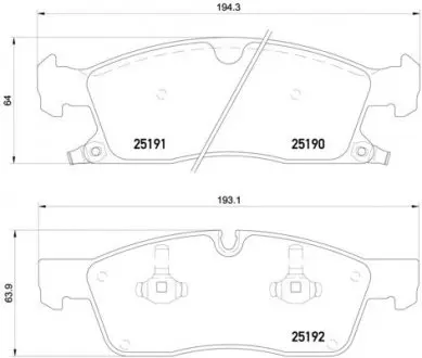 P37017 Тормозные колодки к-кт. BREMBO підбір по vin на Brocar
