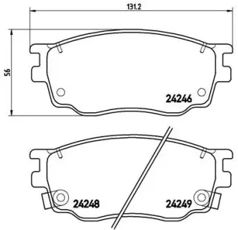 P49033 Тормозные колодки к-кт. BREMBO подбор по vin на Brocar