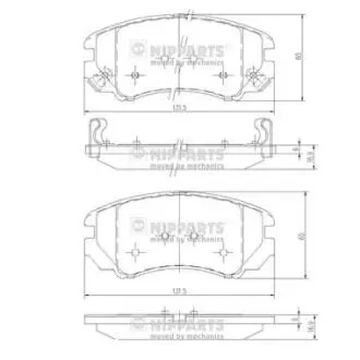 J3600541 Гальмівні колодки NIPPARTS підбір по vin на Brocar