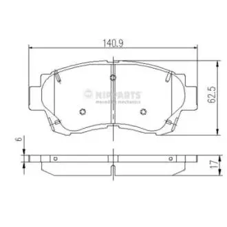 J3602060 Тормозные колодки к-кт. NIPPARTS подбор по vin на Brocar