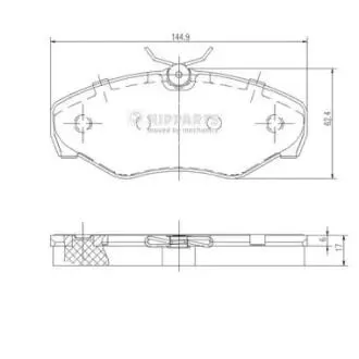 J3601080 Гальмівні колодки NIPPARTS підбір по vin на Brocar