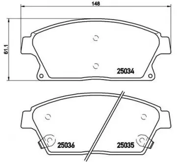 P59077 Тормозные колодки к-кт. BREMBO подбор по vin на Brocar