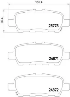 P56087 Тормозные колодки к-кт. BREMBO підбір по vin на Brocar