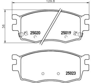 P30069 Гальмівні колодки дискові BREMBO підбір по vin на Brocar
