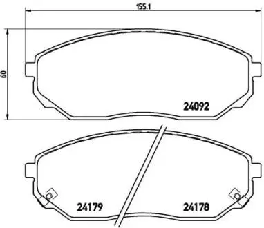 P30019 Тормозные колодки к-кт. BREMBO подбор по vin на Brocar