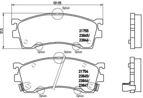 P49023 Гальмівні колодки дискові BREMBO підбір по vin на Brocar