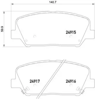 P30065 Тормозные колодки к-кт. BREMBO підбір по vin на Brocar