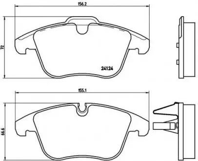 P36022 Гальмівні колодки дискові BREMBO підбір по vin на Brocar