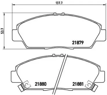 P28021 Тормозные колодки к-кт. BREMBO підбір по vin на Brocar