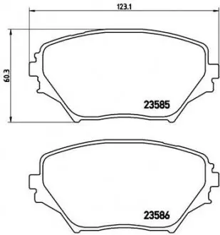 P83055 Тормозные колодки к-кт. BREMBO подбор по vin на Brocar