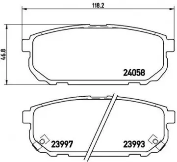 P30023 Тормозные колодки к-кт. BREMBO подбор по vin на Brocar