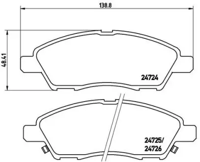P56070 Тормозные колодки к-кт. BREMBO подбор по vin на Brocar