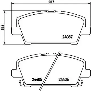 P28037 Гальмівні колодки дискові BREMBO підбір по vin на Brocar