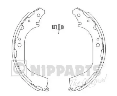 J3501045 Гальмівні колодки NIPPARTS підбір по vin на Brocar