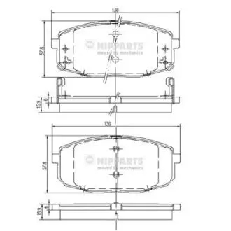 J3600319 Гальмівні колодки NIPPARTS підбір по vin на Brocar