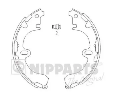 J3502034 Тормозные колодки к-кт. NIPPARTS подбор по vin на Brocar