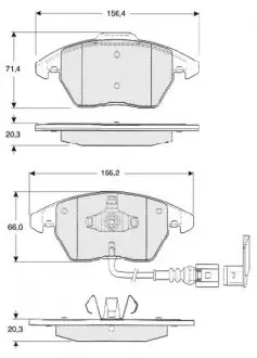 BDS833P Тормозные колодки к-кт. STARLINE подбор по vin на Brocar