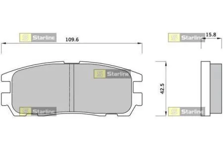 BDS366 Гальмівні колодки дискові STARLINE підбір по vin на Brocar