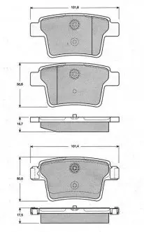 BDS142 Тормозные колодки к-кт. STARLINE подбор по vin на Brocar