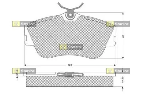 BDS074 Гальмівні колодки дискові STARLINE підбір по vin на Brocar