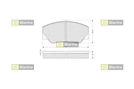 BDS154 Гальмівні колодки дискові STARLINE підбір по vin на Brocar