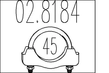 028184 Хомут вихлопної системи MTS підбір по vin на Brocar