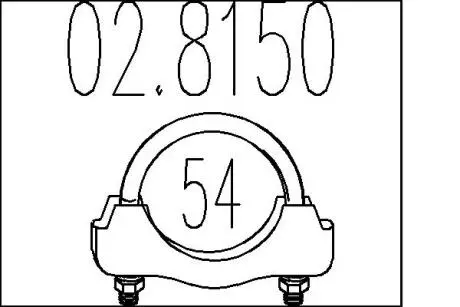 028150 Хомут выхлопной системы MTS подбор по vin на Brocar