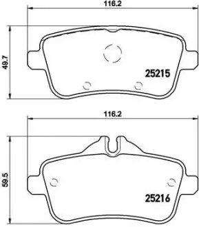 P50100 Гальмівні колодки дискові BREMBO підбір по vin на Brocar