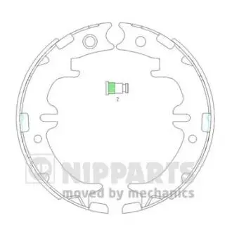 N3502083 Гальмівні колодки NIPPARTS підбір по vin на Brocar