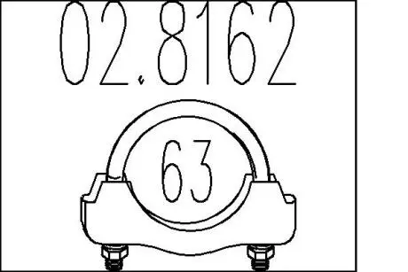 028162 Хомут вихлопної системи MTS підбір по vin на Brocar
