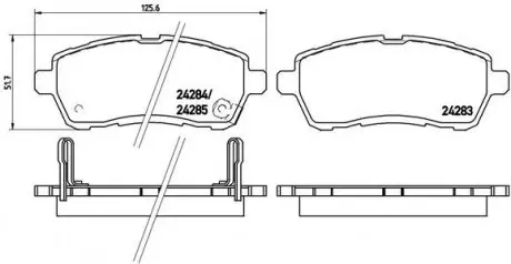 P16013 Тормозные колодки к-кт. BREMBO подбор по vin на Brocar