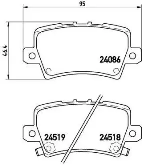 P28038 Тормозные колодки к-кт. BREMBO подбор по vin на Brocar