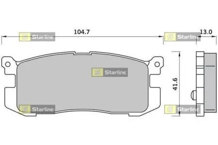 BDS386 Гальмівні колодки дискові STARLINE підбір по vin на Brocar