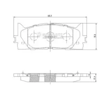 N3602141 Тормозные колодки к-кт. NIPPARTS подбор по vin на Brocar