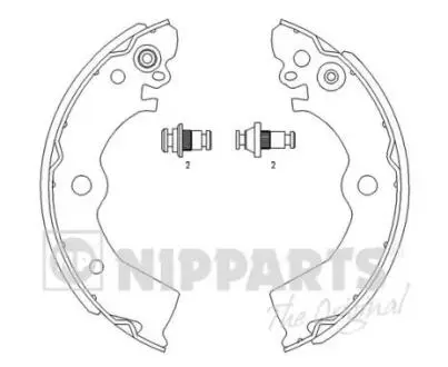 J3501042 Гальмівні колодки NIPPARTS підбір по vin на Brocar