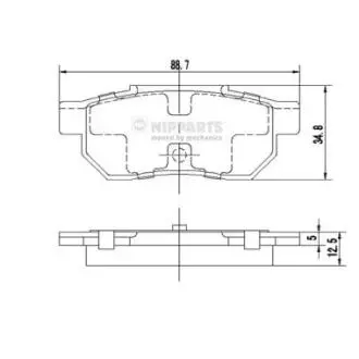 J3614002 Тормозные колодки к-кт. NIPPARTS подбор по vin на Brocar