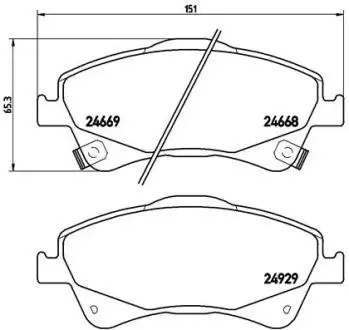 P83109 Тормозные колодки к-кт. BREMBO подбор по vin на Brocar