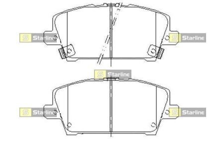 BDS485 Тормозные колодки к-кт. STARLINE подбор по vin на Brocar