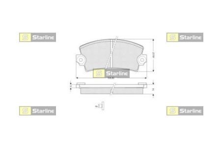 BDS175 Гальмівні колодки дискові STARLINE підбір по vin на Brocar